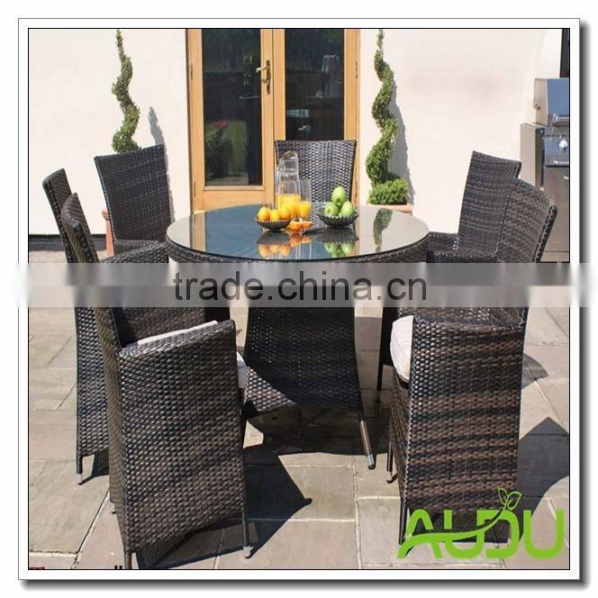 Audu Outdoor Garden Patio Rattan Wicker LA Round 6 Seater Dining Set