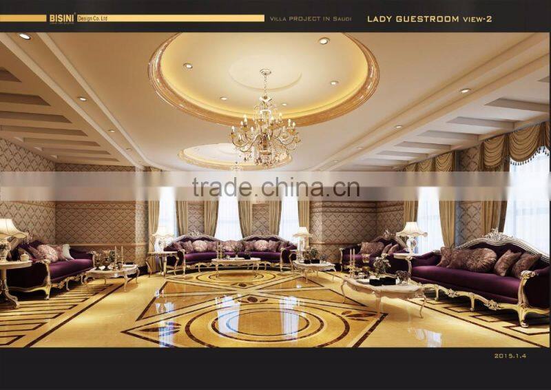 Luxurious European Style 3D Interior Design Rendering For Women Saloon