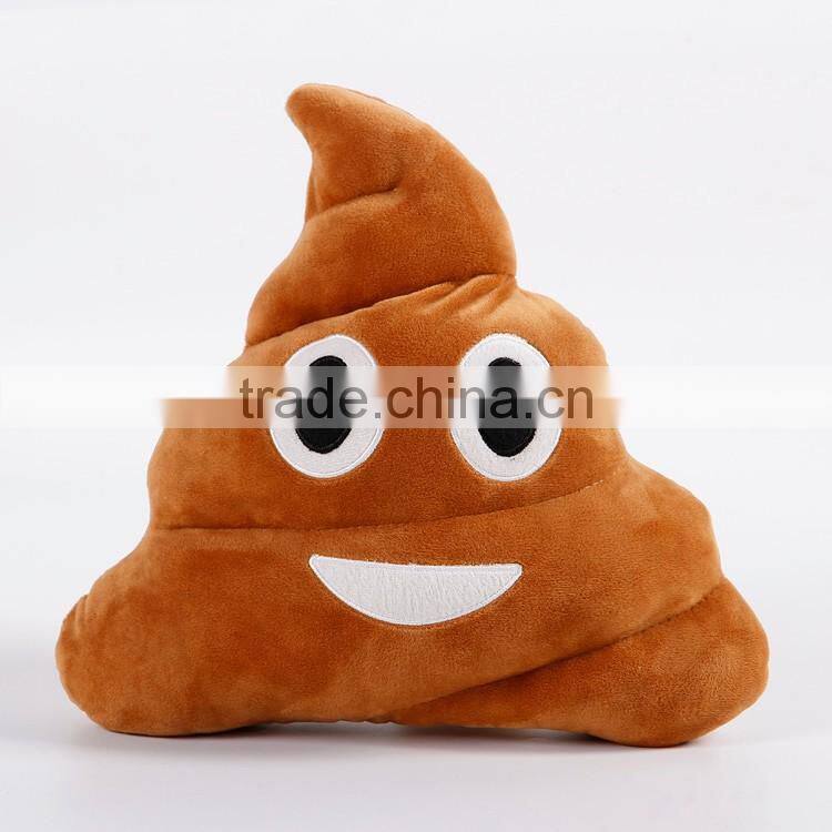 Wholesale Soft Poop Shaped Plush Emoji Pillow