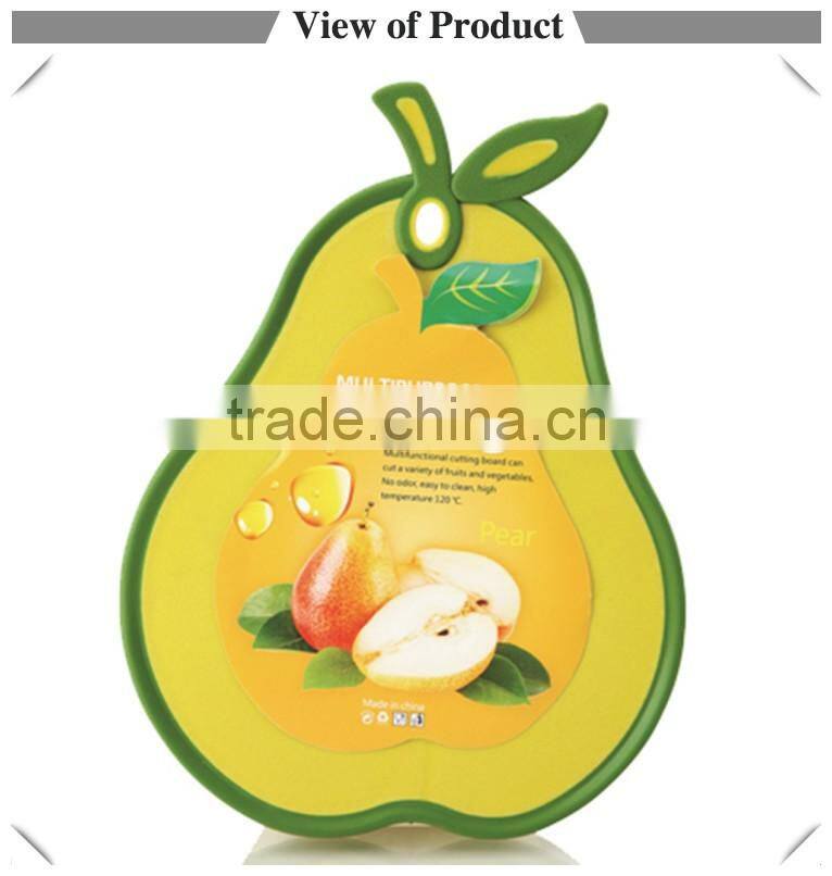 Custom made packaging food grade pear shape flexible cutting board with best price