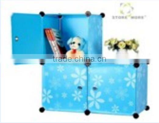 Store More Assemble Folding Blue Color 3 Cubes Plastic Storage Boxs