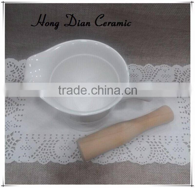 Herbs&Spices Grinder, Kitchenware Tool,porcelain bowl for grinding, Mortar and Pestle