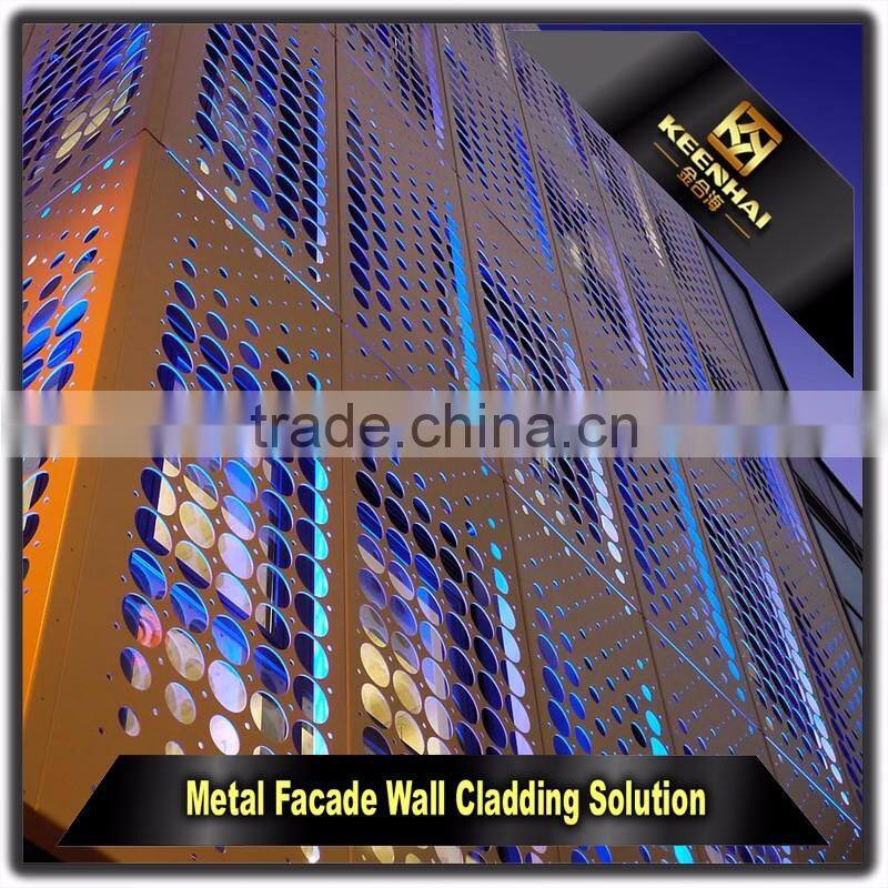 Architectural Laser cutting Aluminium Perforated Sheet Metal Facade