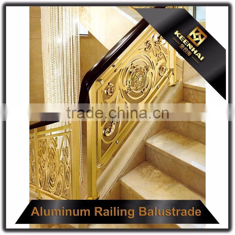 Decoration Aluminum Gold Color Stair Handrail