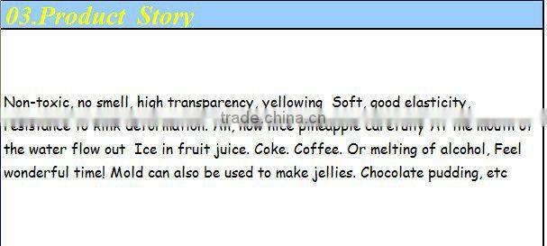 Pineapple shape silicone ice mould mold baking pan tray Ice Freeze Party Drink Mould Jelly Mold Cube Maker