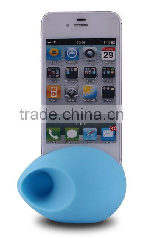 egg Shaped silicone loudspeaker for mobile phone