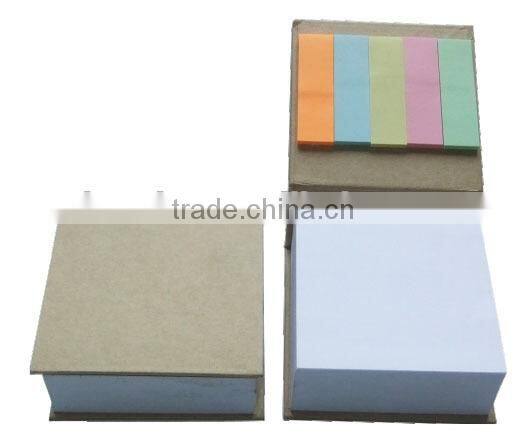 Recycled mini paper covered colorful sticky memo pad