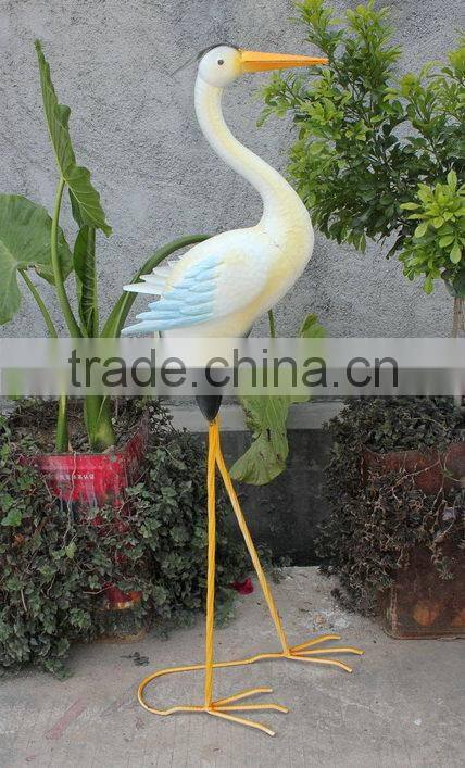 Animal ornaments metal crane