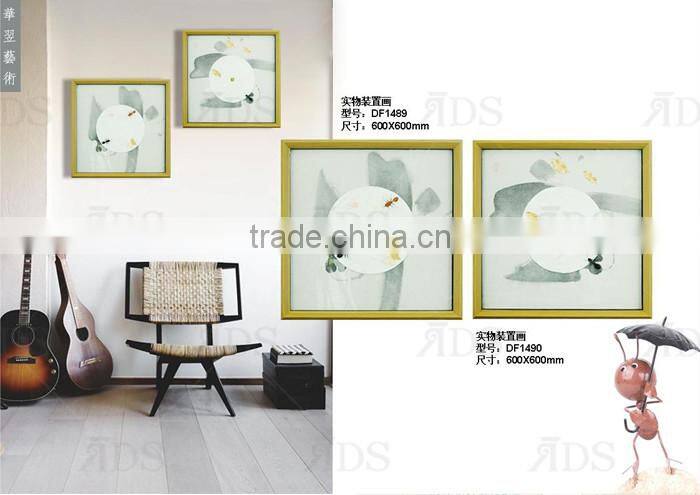 Framed Handmade ceramic fish wall art hanging