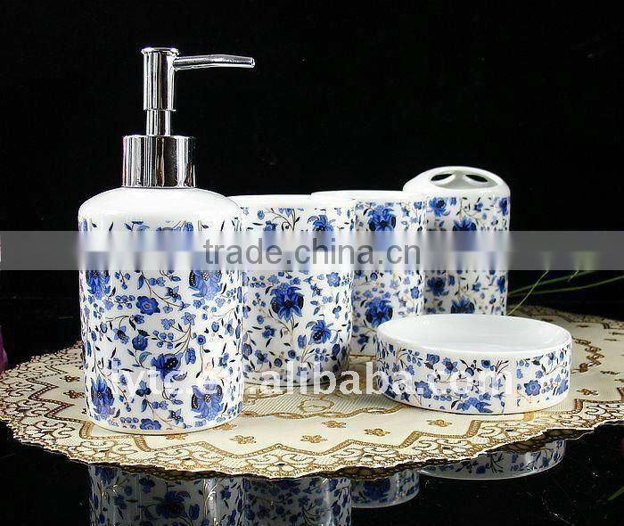 5pcs elegant ceramic bathroom accessory