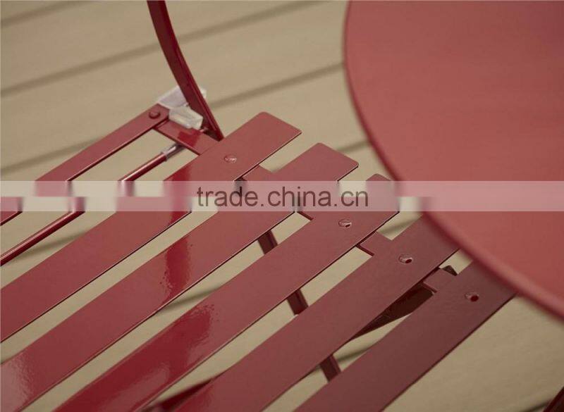 3 pcs metal folding garden chair