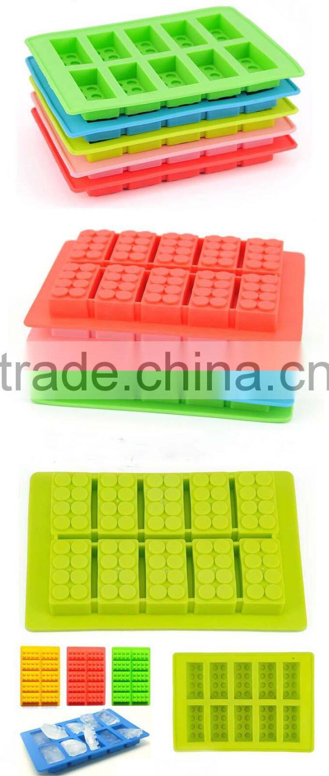 food grade lego ice mold silicone ice cube tray lego cake mold