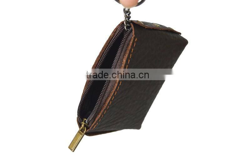 Full grain leather wallet men coin purse from Italy with card holder