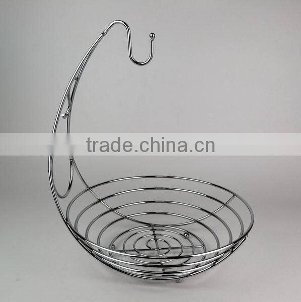 Fancy modern design home kitchen accessories metal wire fruit basket