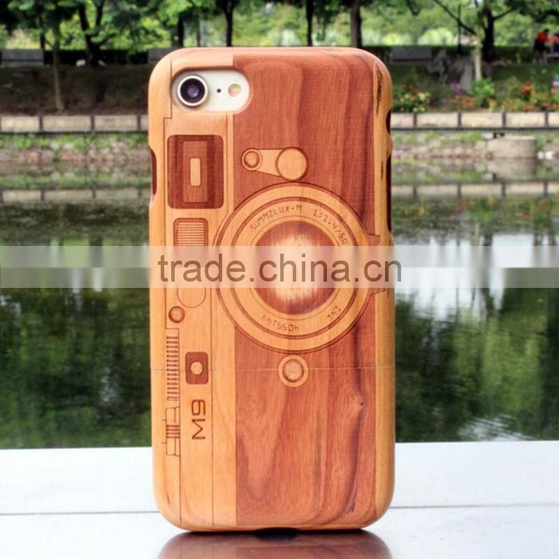 Classical Chinese walnut/bamboo/rosewood/cherry/maya cartoon cell phone case for Iphone