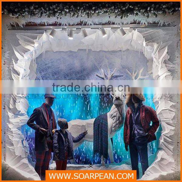 Foamed life size elk statue shop window decoration