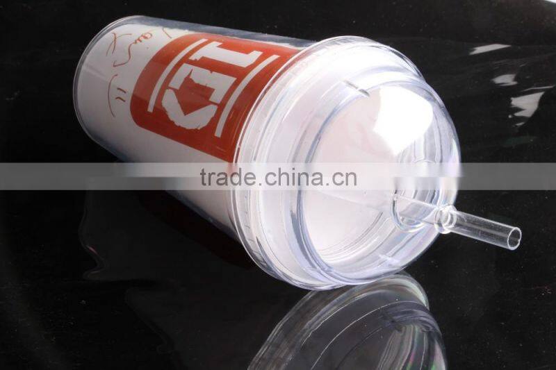 Sedex 4p approved factory 450ml tumbler with straw for promotional