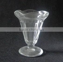 Unique Engraving Glass Ice Cream Cup