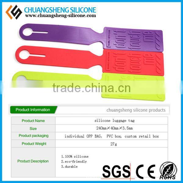 Travel bag tag, indication luggage tag, eco-friendly silicone tag