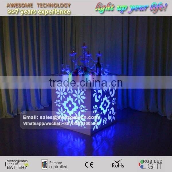 LED Light Up Wedding Table Lighted Glass Wedding Hall Table Wedding Lighting Table