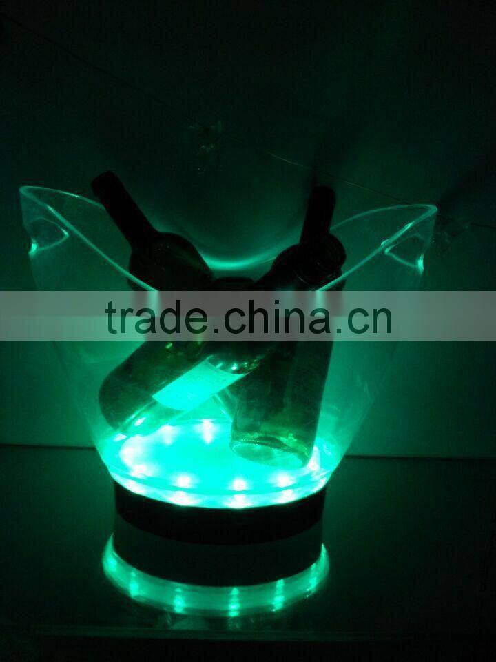 LED RBG color changing large clear Acrylic Ice Buckets