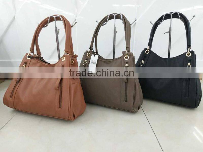 Custom vintage crazy ladies PU leather handbag tote bag wholesale have stock