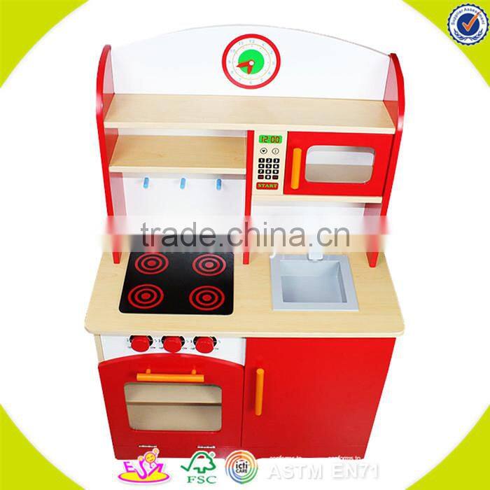 wholesale kids wooden miniature toy kitchen play set W10C114