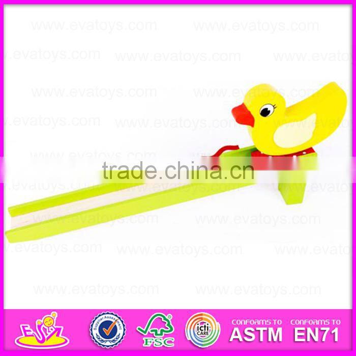 2015 brand new wooden slide toy, kids' wooden slide animal toy, hot sale wood slide toy W04E006