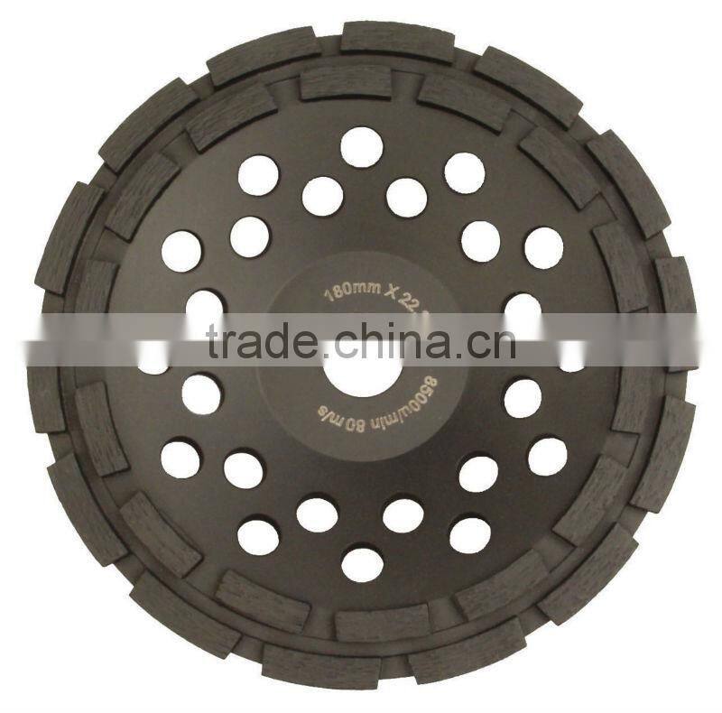 180mm Double Row Diamond Cup Wheel