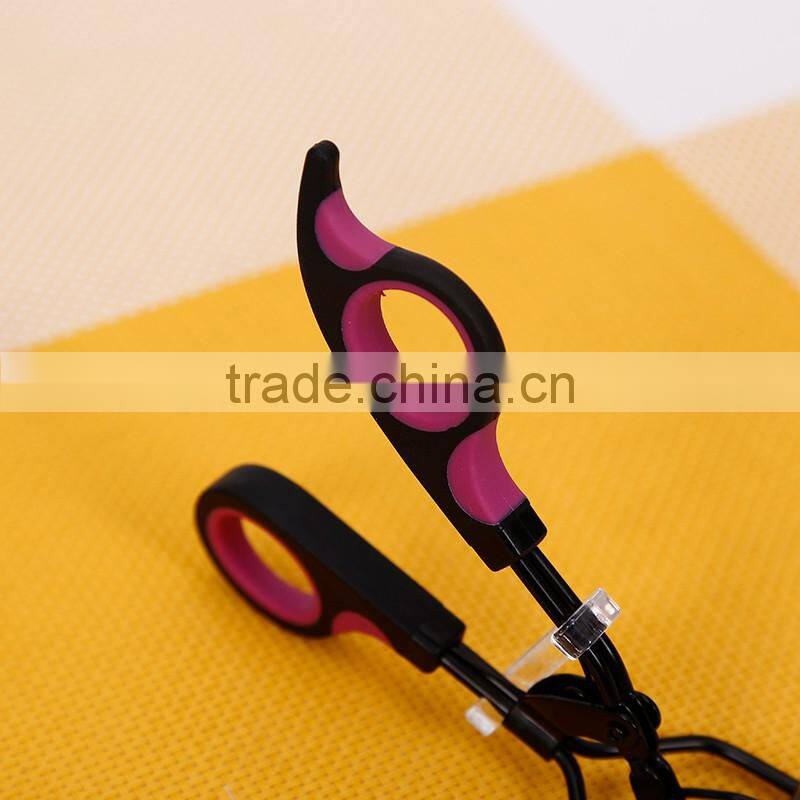 Fashional top quality rubber plastic soft handle double colors women eyelash curl