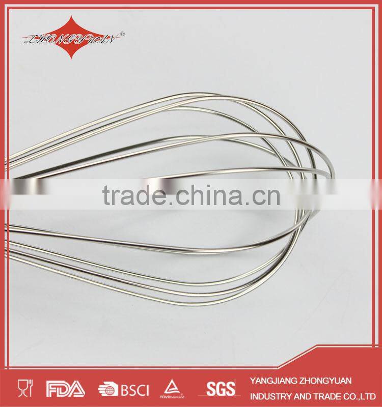 10" rotating stainless steel manual wire egg beater kitchen whisk