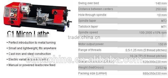 small Lathe including Naro lathe, Baby lathe, Micro lathe, Mini lathe, Bench lathe, with swing 100 110 140 180 210 250 280 305