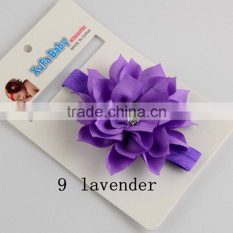 Mini Baby Turban Headband wholesale Top Flower Elastic Headband Baby Hair Accessories Hairband