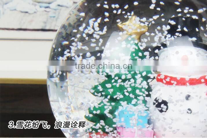 Hot Sale Gifts musical christmas snow globe handwork christmas snow globe