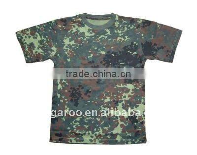 Polyester/cotton digital Miliatry Camouflage T-shirt
