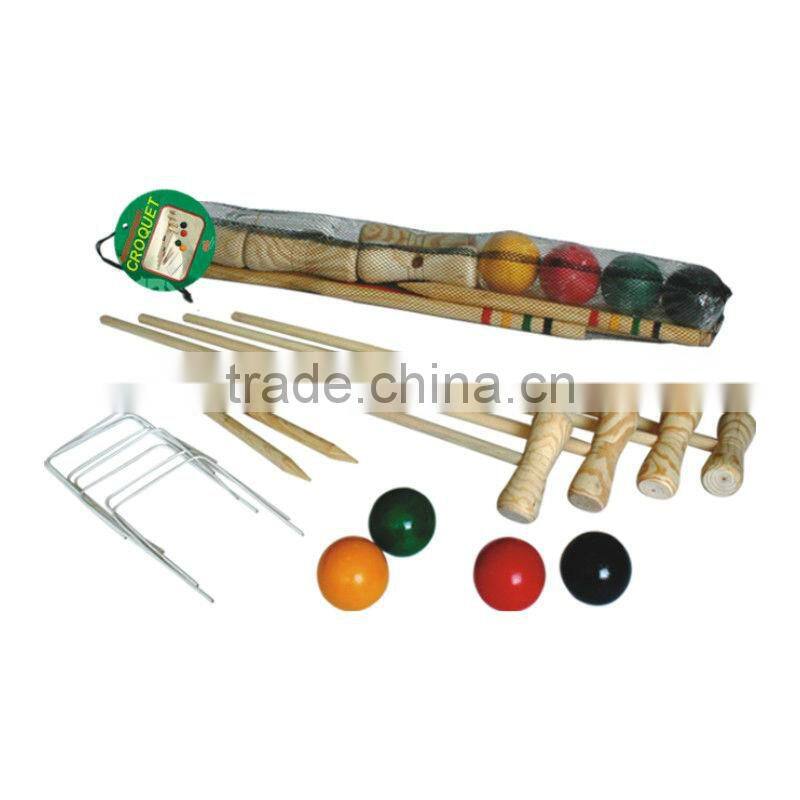 GSCR6 wooden game croquet set
