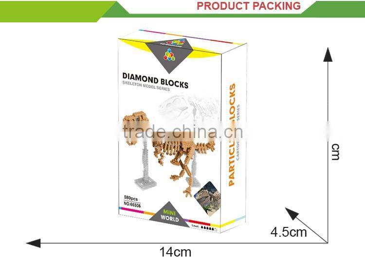 Best sale DIY toys building blocks animal bone 3d dinosaur puzzle