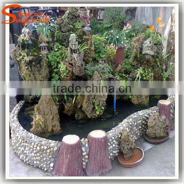 2015 home decor indoor fiberglass artificial rock waterfall lowes water fountains