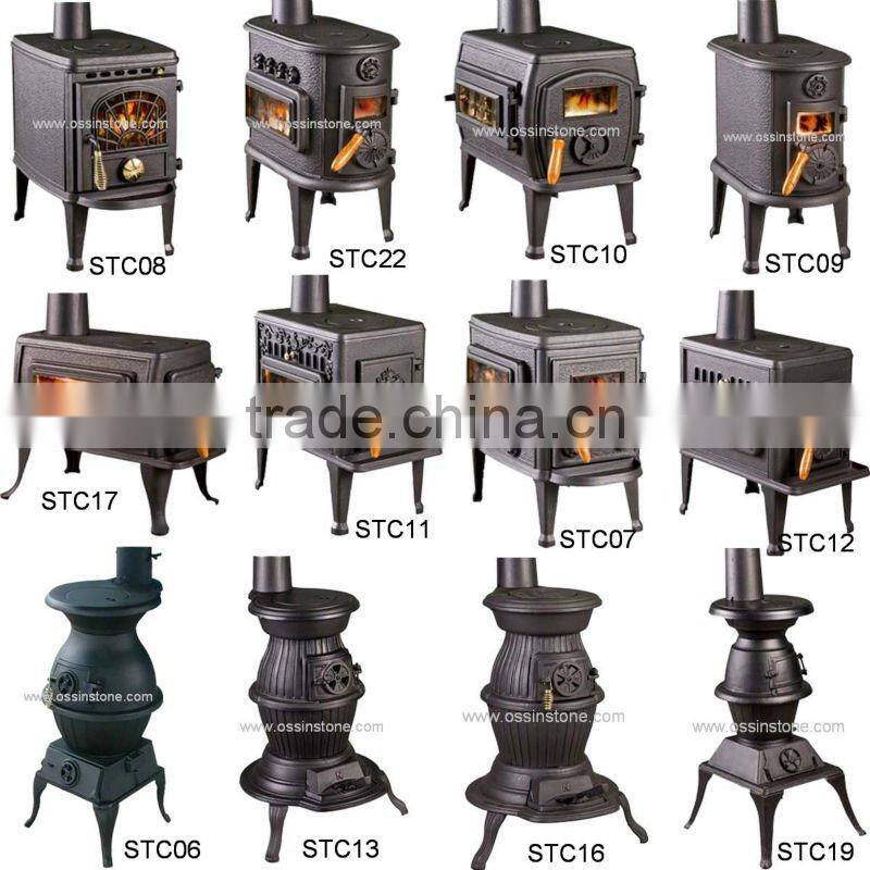 China made cast iron wood burning cooking stove