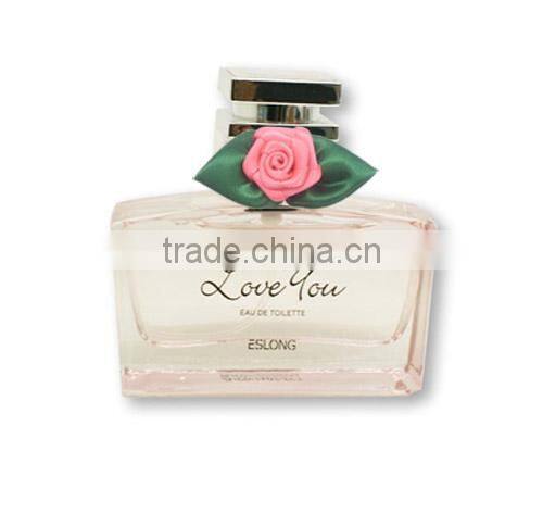 designs of ribbon flowers for perfume bottle