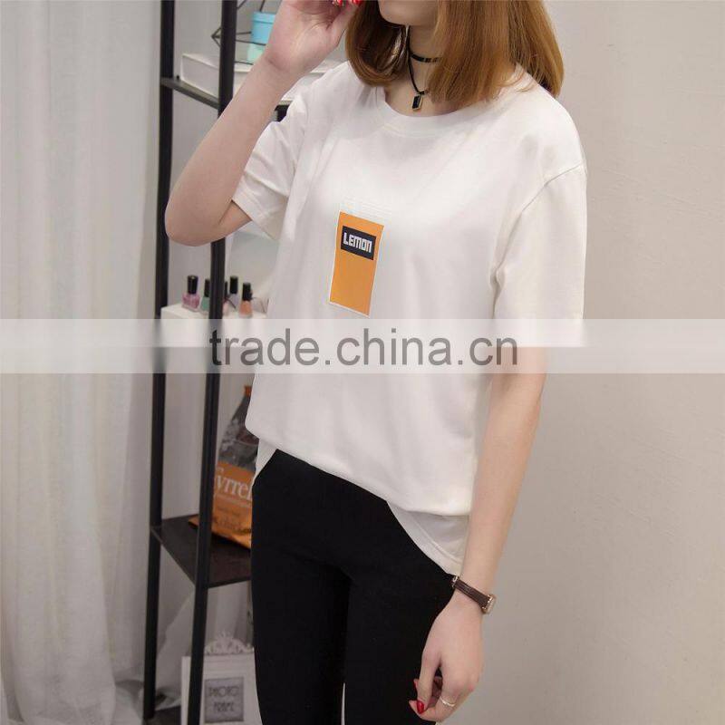 Custom Cotton Printing T shirts O-neck Women T shirt