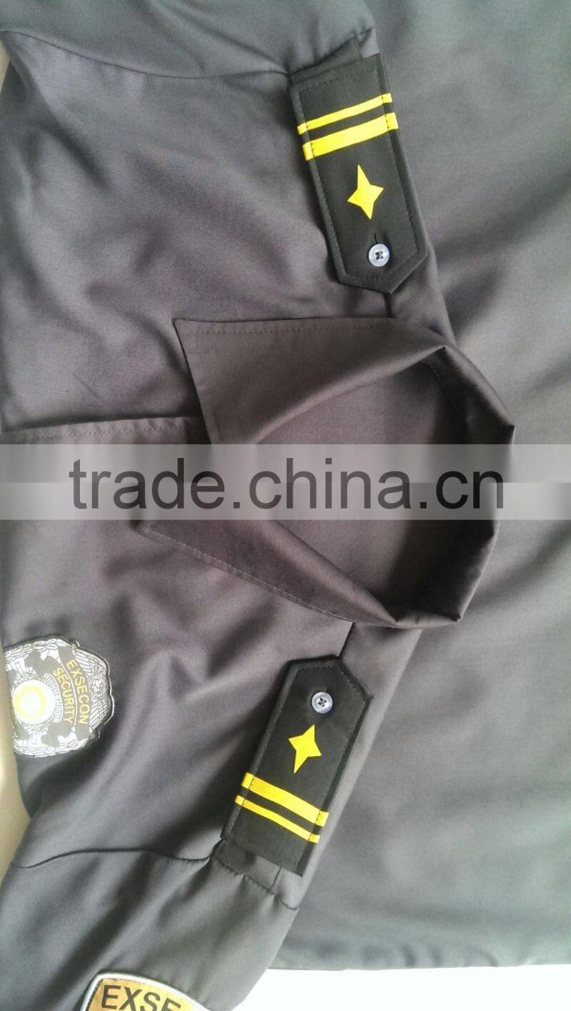 custom black comfortable security guard clothing