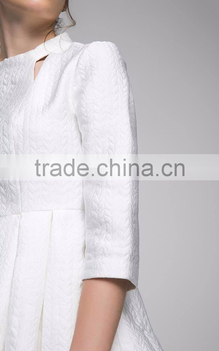 sell latest woman dress design fashion floral printed autumn winter custom business office formal lady dresses with sleeves