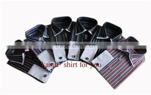 Double High collar dress shirts french cuff shirt for man Italian designer shirts