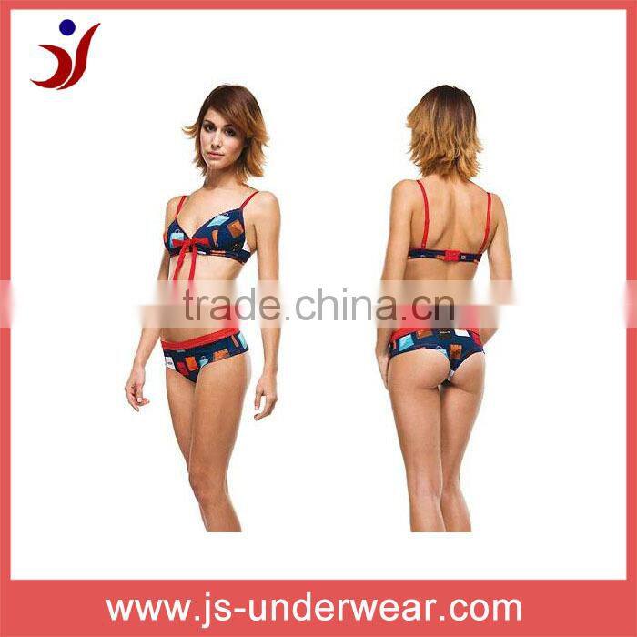 new fashion latest sexy girls flower print swimwear