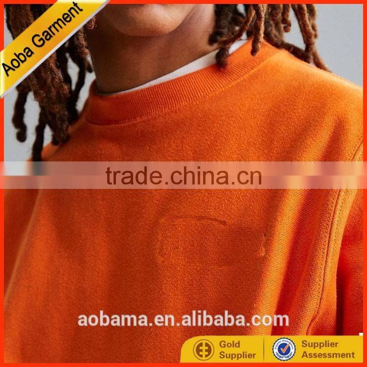 make in china fleece crew neck sweatshirt mens clothing