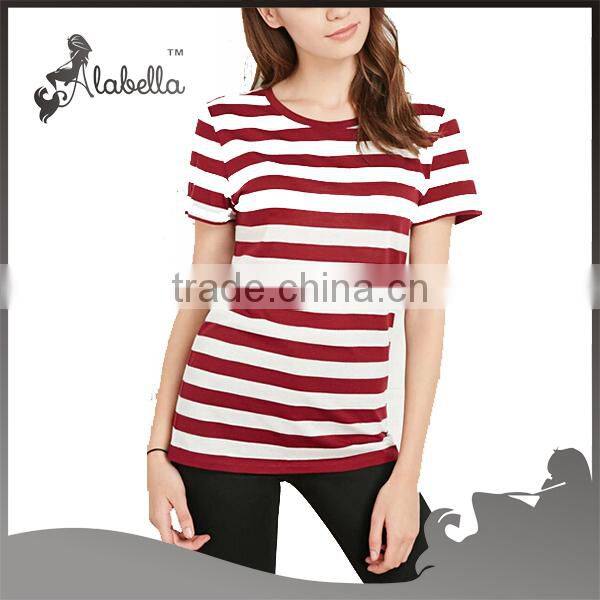 Classic Striped Tee Casual t shirts China tshirts manufacturer