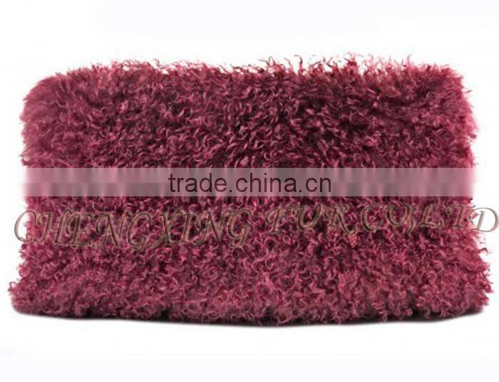 CX-D-01 Genuine Mongolian Lamb Fur Cushion Covers/ Pillow