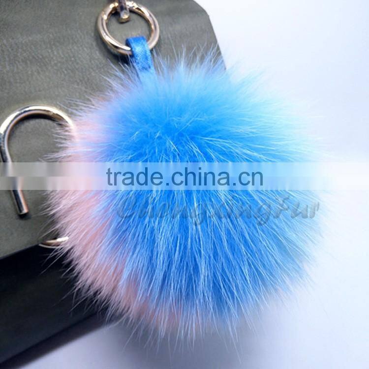 CX-R-55 Best Selling Wholesale Fashion Pendant Cute Fox Fur Ball Bag Charm