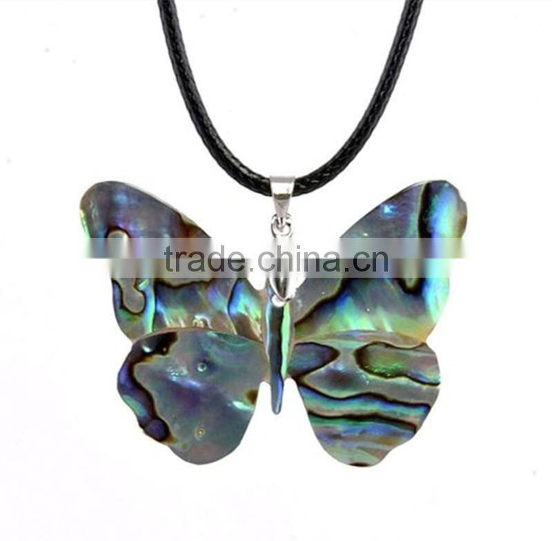 high end handmade stripe sea shell pendant necklace carved abalone shell necklace for engagement return gift